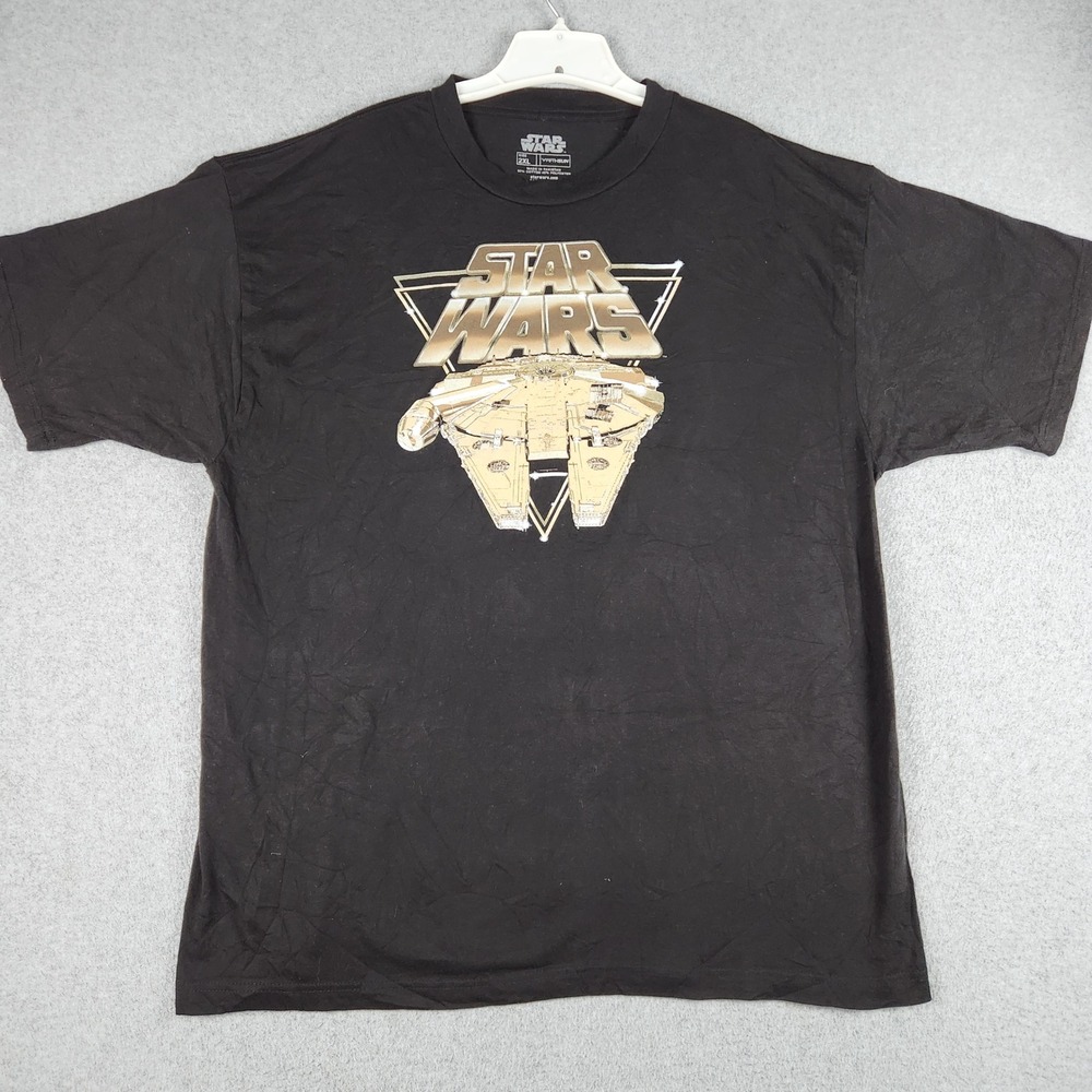 Star Wars T Shirt Men 2XL Black Fifth Sun Millennium Falcon Graphic Print Cotton